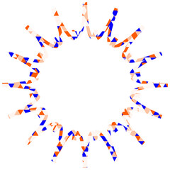 ステンドグラス風吹き出し　三角形模様　ギザギザした形