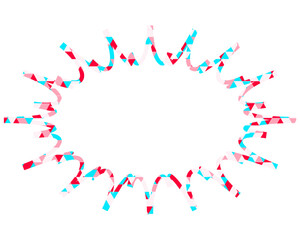 ステンドグラス風吹き出し　三角形模様　細長いギザギザした形