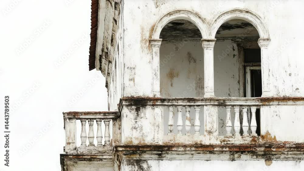 Poster A historic building with multiple balconies, suitable for use in architectural or historical context