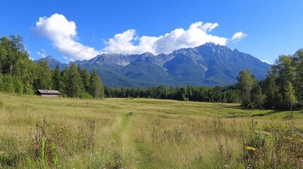 Russia: Beautiful mountain view.