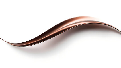 Elegant Copper and Silver Fluid Design: Modern Minimalism with Curved Shapes, Shiny Textures & Dynamic Artistic Geometry 