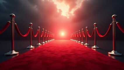 Elegance on the red carpet a dramatic night