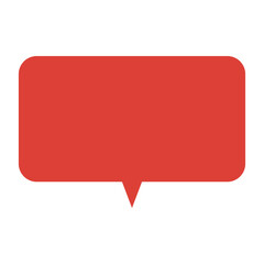 角丸吹き出し　赤