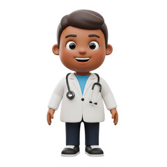 Fototapeta premium Cute 3D Cartoon Male Doctor