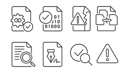 Set of icons for a computer program