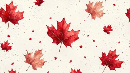Autumnal maple leaves pattern
