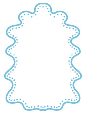 Curve border with bold trend colors in shapes fit for trendy modern flyers invitation dinner wedding birthday themed party in Light blue