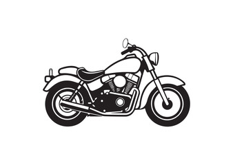 Obraz premium Harley Davidson bike silhouette vector