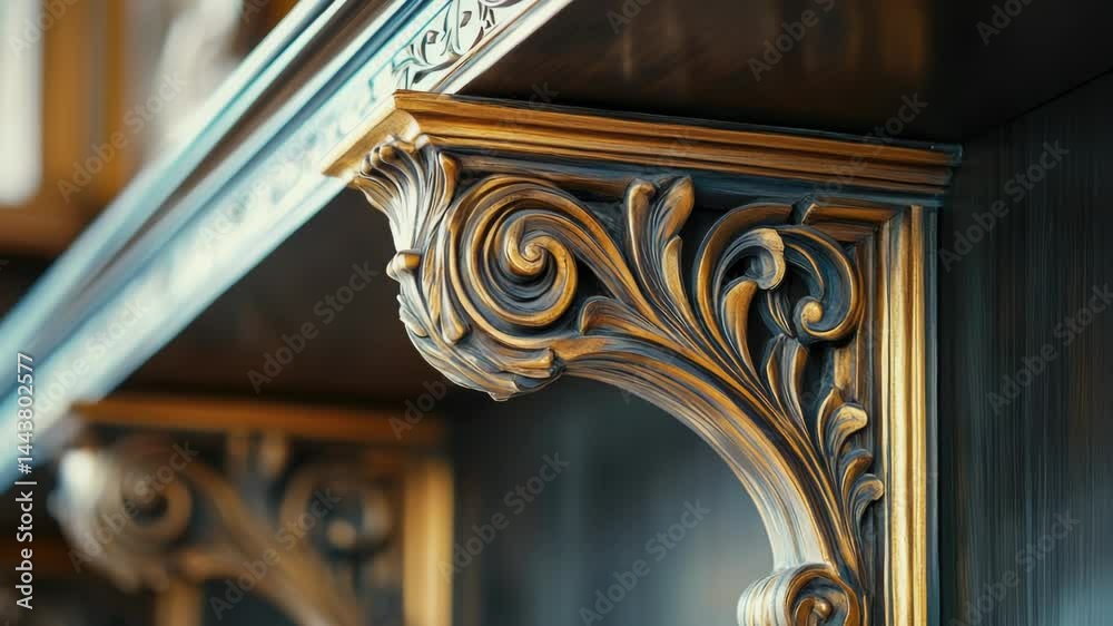 Aufkleber A close-up shot of a shelf with a clock on it