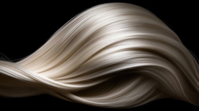 Elegant, flowing blonde hair