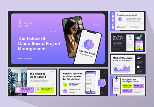 Purple And Black Cloud Based Project Management Proposal Presentation - AI Generated Photos