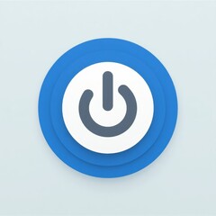 Modern power button icon illustration