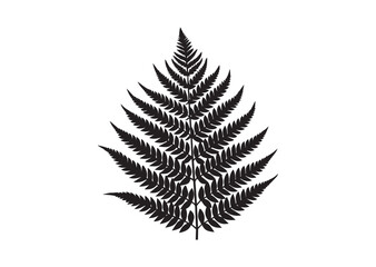 A pack of fern leaf silhouette vector
