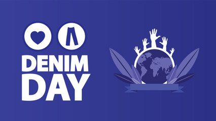 Denim day web vector banner design illustration