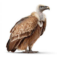 Obraz premium Griffon vulture profile against white background