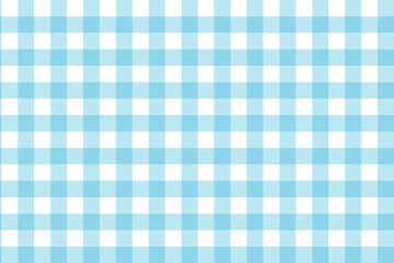 Seamless gingham pattern in light blue and white squares
