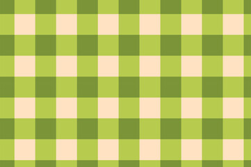 Light green and beige gingham pattern with seamless repeat
