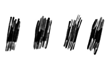 Obraz premium Black hatching brush, transparent PNG, perfect for adding intricate shading, depth, and visual interest in digital illustrations and designs.