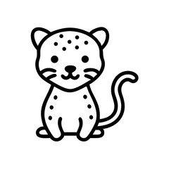 Adorable Cartoon Leopard Illustration