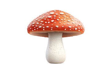 Obraz premium A vibrant redcapped mushroom with white spots perfect for nature fantasy and educational co