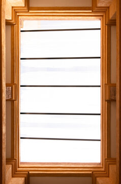 Rectangular skylight with concrete frame and white glass