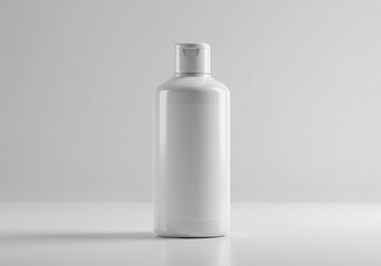 Minimalist White Cosmetic Bottle Mockup