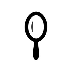 Illustration of a handheld mirror for beauty and personal care, simple mirror icon vector design element © PURE VECTOR WORK