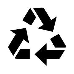 Recycle symbol vector graphic for sustainable living and environmental protection concept design