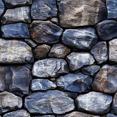 Stone Wall Texture: A rustic backdrop for design projects, this seamless image captures the raw beauty of a weathered stone wall.