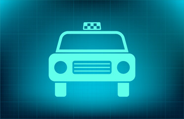 Vector icon on blue background with gradient