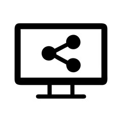 Share screen icon vector illustration concept for social media and networking platform design