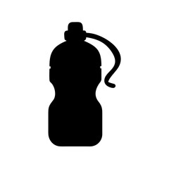 Black water bottle reusable container for fitness hydration gym workout and outdoor activity use