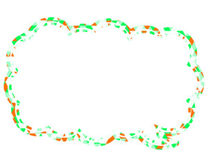Obraz premium ステンドグラス風吹き出し 三角形模様 細長い雲形