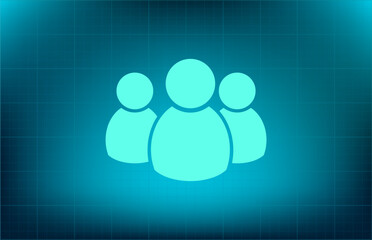 Vector icon on blue background with gradient