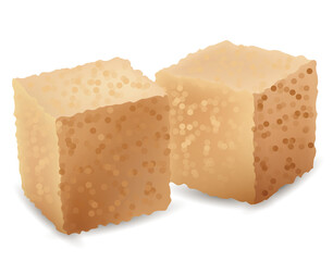 Illustration of Brown Sugar Cubes