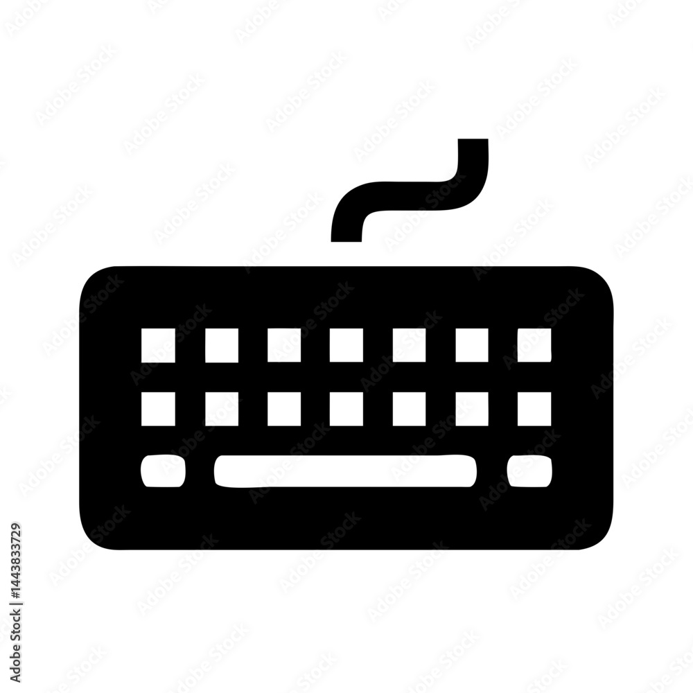 Poster Keyboard vector illustration for computer input device and typing accessory icon design element