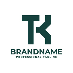 Letters TK Monogram Logo, suitable for any business with TK or KT initials