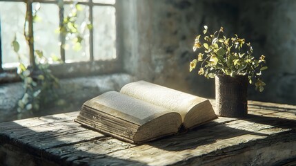 Clear pages in the sunlight