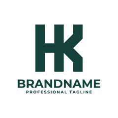 Letters HK Monogram Logo, suitable for any business with HK or KH initials