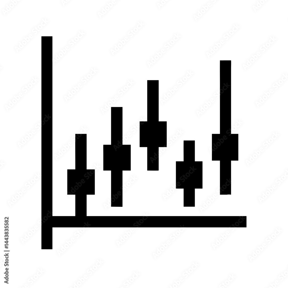 Poster black and white bar chart graph diagram showing data analysis and business intelligence reporting me