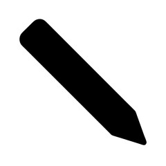 Black pencil icon vector illustration for writing drawing and sketching design element graphic art