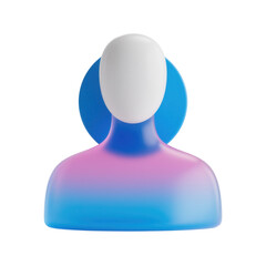 User avatar profile icon person symbol account 3d illustration