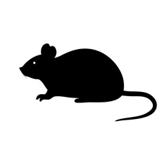 Mouse silhouette vector image download for graphic design projects and illustrations use online