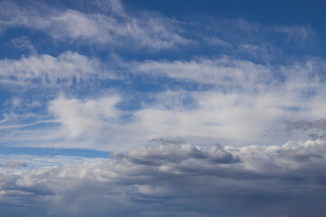 Obraz premium Blue sky and white clouds, cloudscape