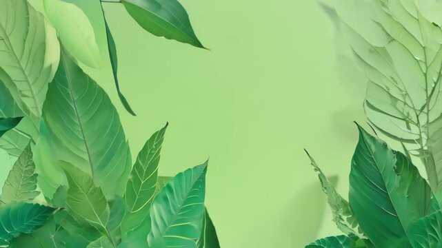 Abstract Green Background with Leaves and Vegetation for Phone Wallpaper