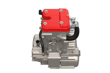 3d model realistic view render high Performance 630cc Single Cylinder 4-Stroke Motorcycle Engine for Supermoto, Enduro, and Dual Sport Applications – Model SM TE Type 5842 