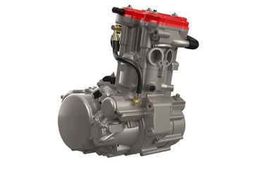 3d model realistic view render high Performance 630cc Single Cylinder 4-Stroke Motorcycle Engine for Supermoto, Enduro, and Dual Sport Applications – Model SM TE Type 5842 