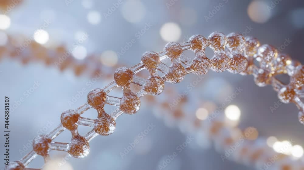 Poster a microscopic view of a single dna strand