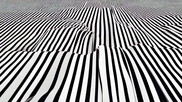 Loopable Black and White Striped Pattern Background in 4K UHD