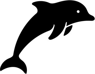 Obraz premium vector illustration of a dolphin silhouette